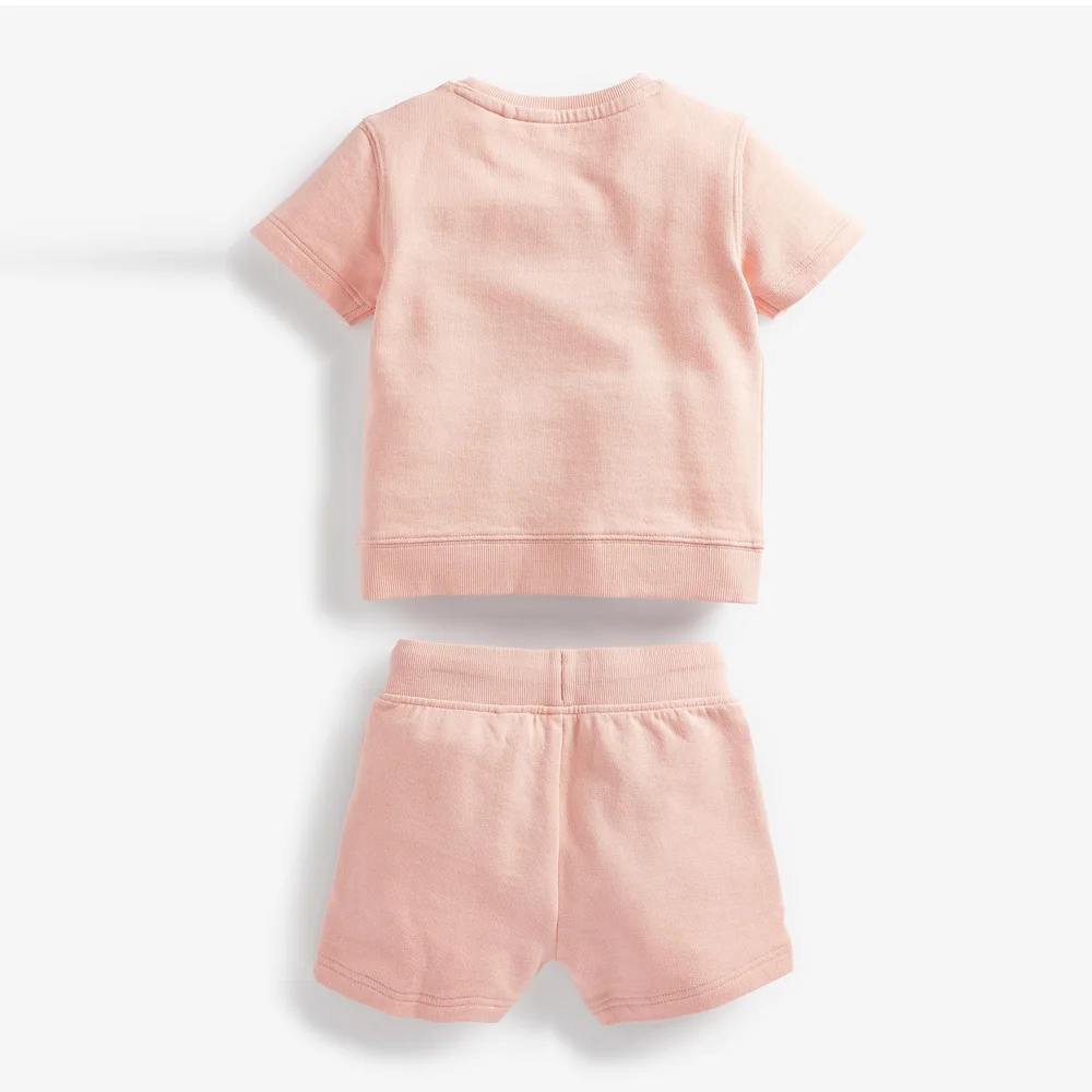 New Stylish Designer Top Quality Kids Twin Sets / Two Piece Sets T-Shirt and Shorts / Summer Plain Baby Boys Clothing Sets 2025