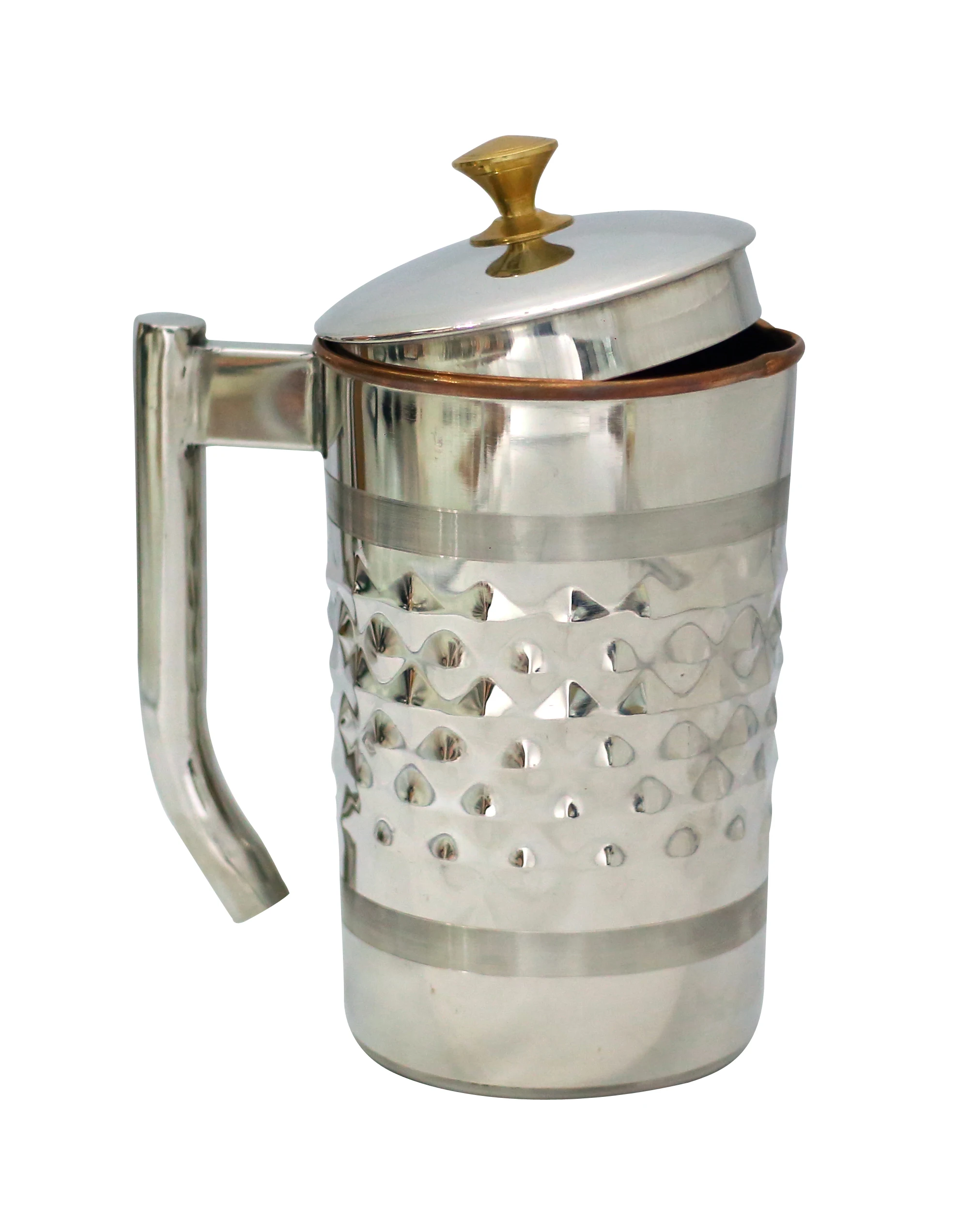 Hammered Exclusive Luxury Copper Water Jug set of 3 Pitcher Daily Use Kitchen Tabletops Home Hotel Gifts Indian Manufacturer