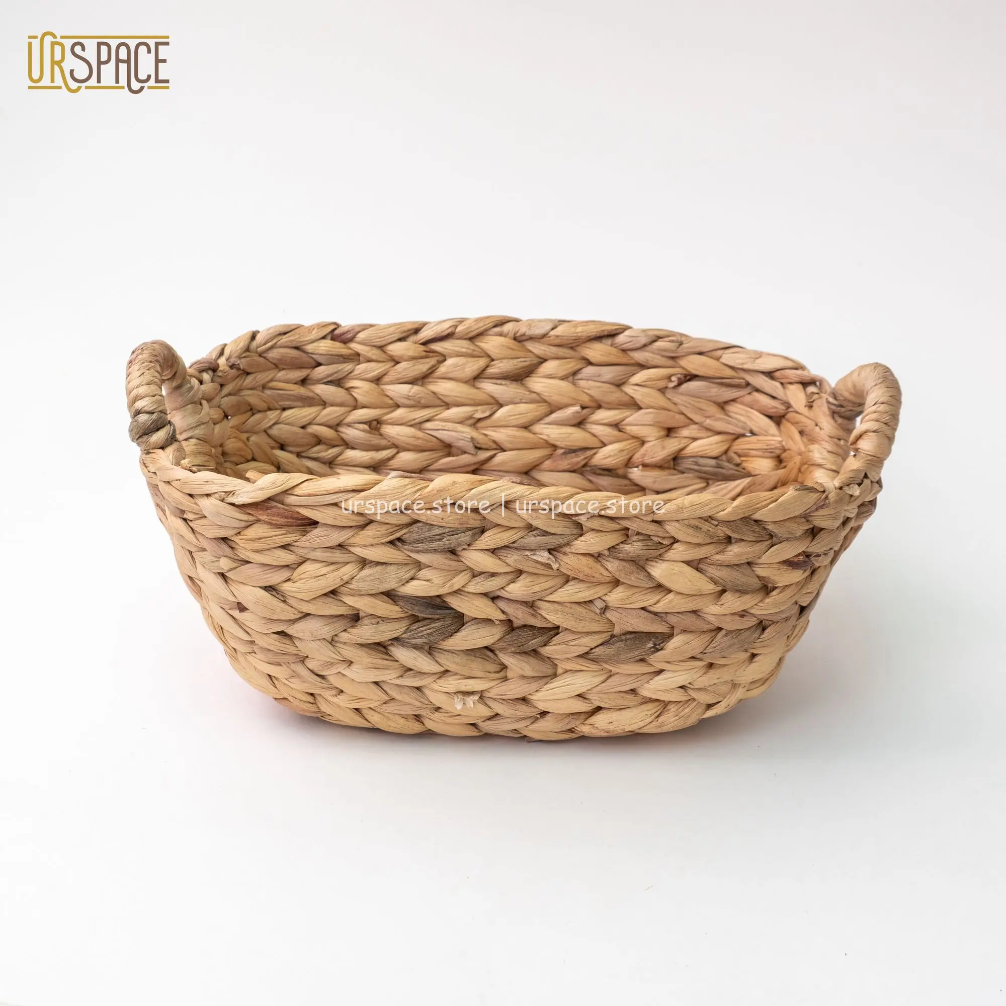Multifunction Set of 3 Piece Water Hyacinth Storage Basket with handles ODM/OEM service
