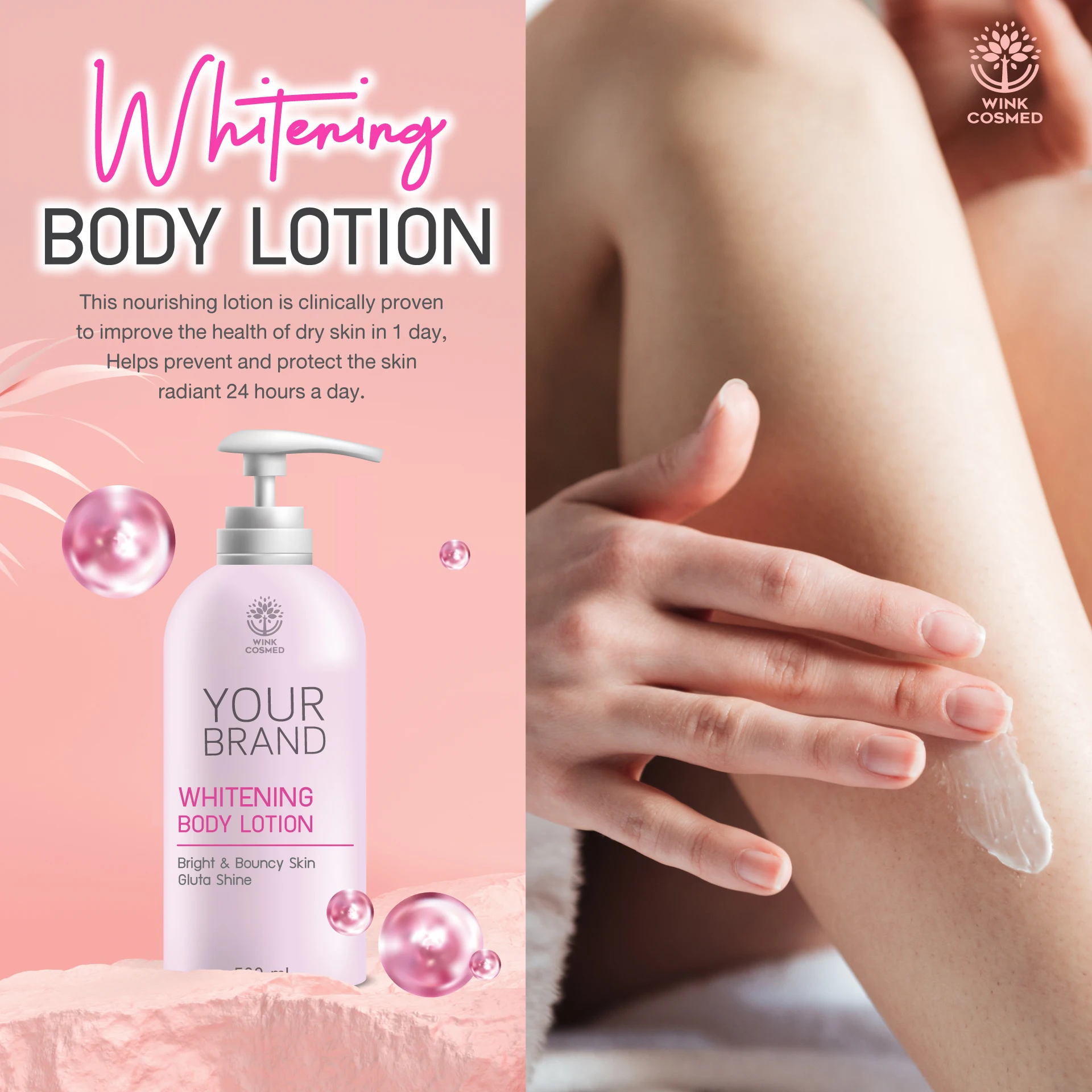 OEM ODM Personal Care Whitening Body Lotion Collagen Brightening Moisturizing Nourishing Repairing Daily Hydration Smoothing
