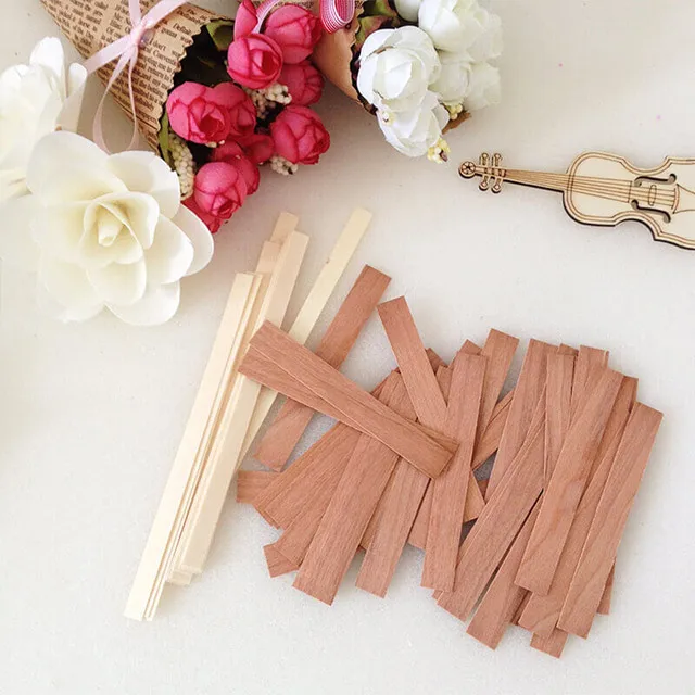 High Quality 10Mm * 80Mm Long Home Decoration Brown Candel Wick With Customized Packing