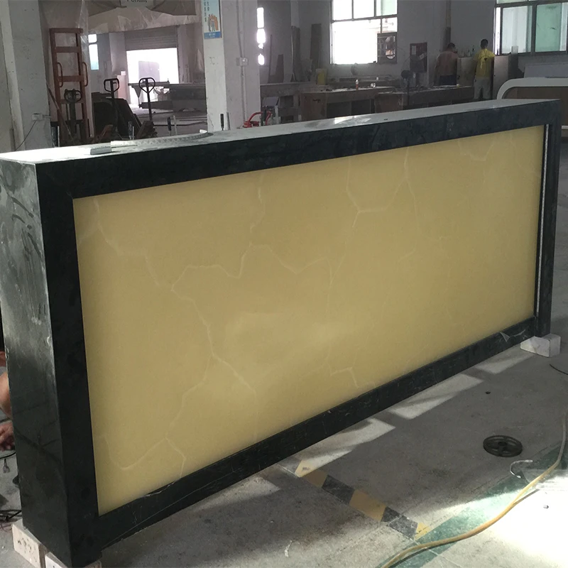 
onxy marble translucent bar couner 