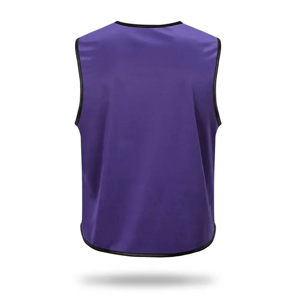 Custom design promotion top quality football training vests soccer bibs custom sleeveless reversible soccer jersey vest