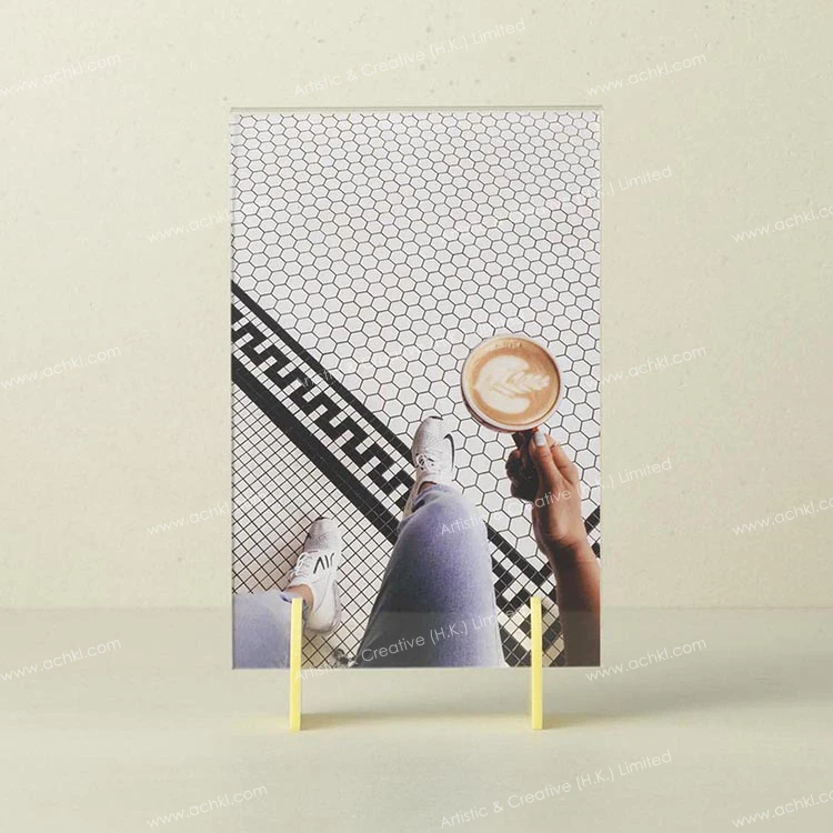 6x4 Hot Modern Design With 2 Colorful Stand Fits 2 Photos Rectangle Acrylic Frame