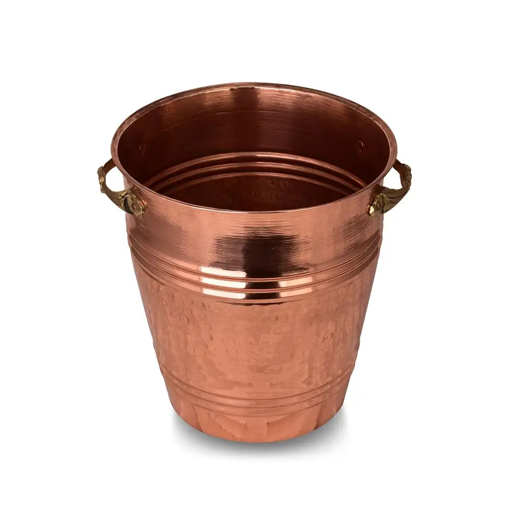Good Shiny Finished Copper and Steel Ice Bucket for Beer Bottles Wholesale Manufacturer and Exporter antique copper ice bucket