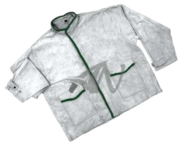 Welding Jacket Comfortable Fireproof Anti-Static Leather Jacket Protective Water-Proof Chemical-Resistant Features Suit Style