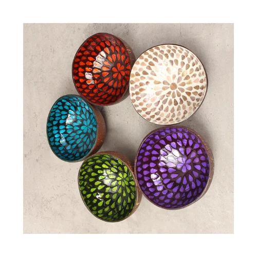 Drawing Lacquer Coconut Shell Bowl Drawing Art Bowl Decor Home, Restaurant