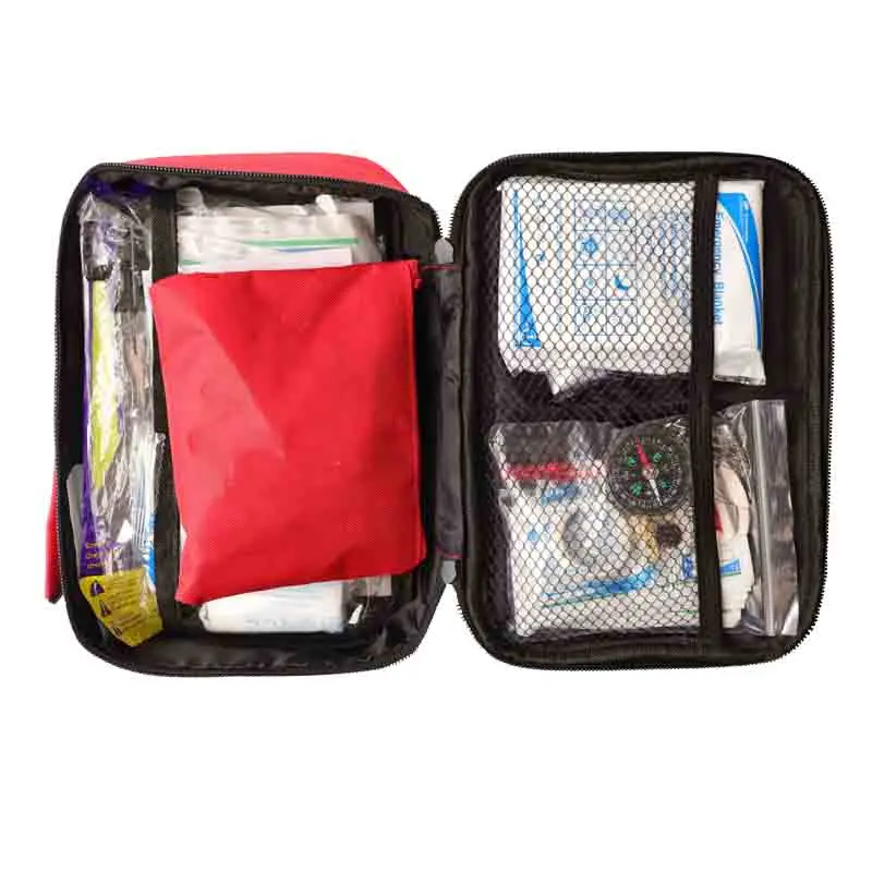 
Multipurpose Utility Tool Truck Vehicle First Aid Kit For Biking Injuries with Reflective Strip 