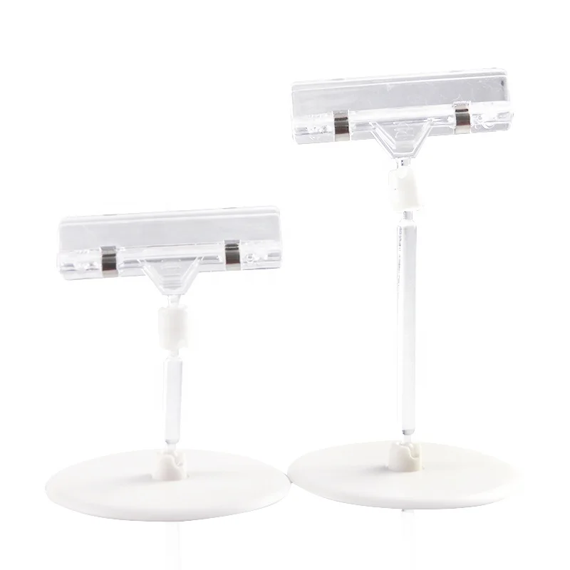 Супермаркет круглая подставка пластмассы ценник поп-дисплей Клип держатель знака дисплей клип