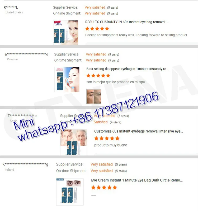 6ml 10ml 15ml 20ml 30ml sodium silicate Instant Eye Bag Removal Collagen Eye Cream