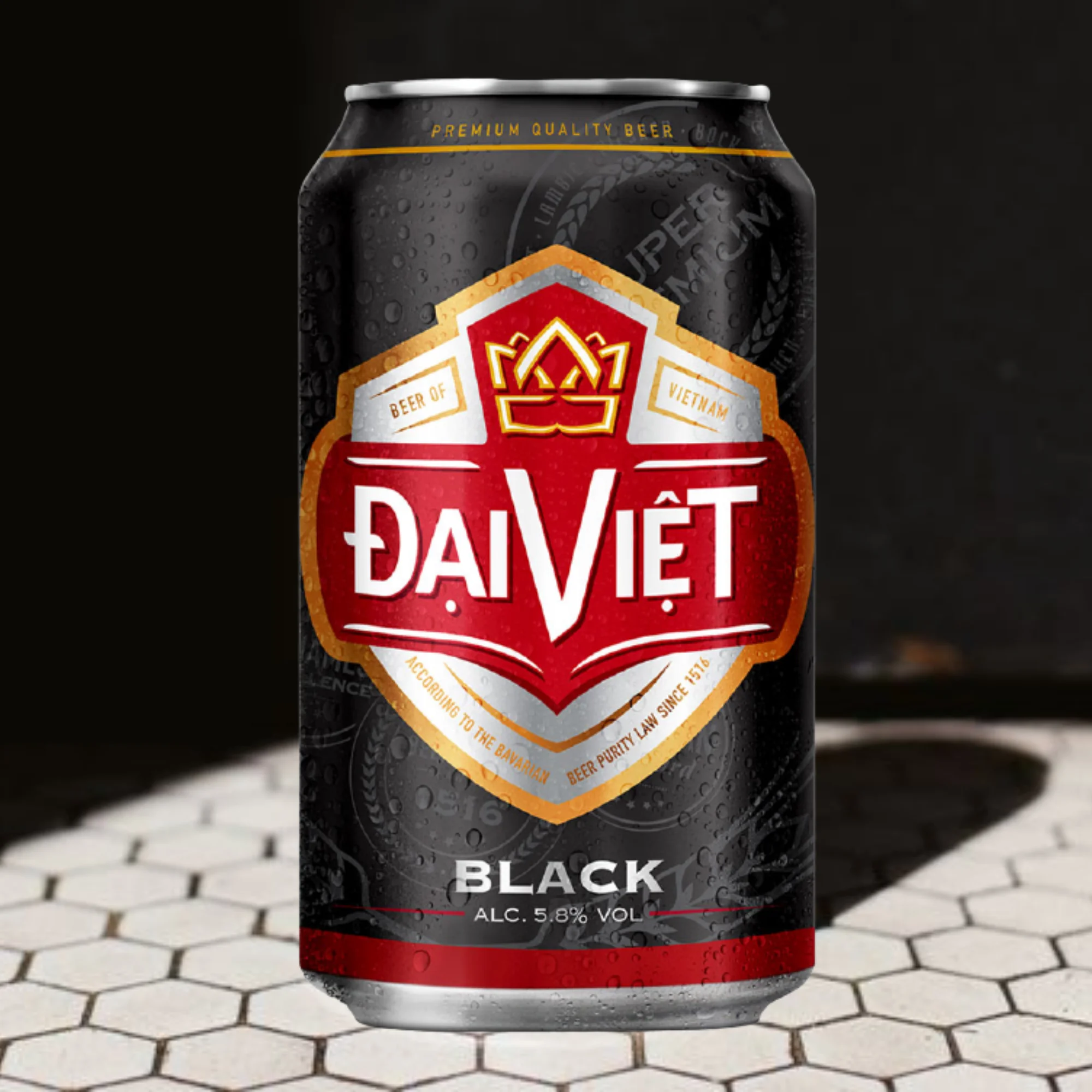 Вьетнамское пиво высокого качества daivietnam черное алюминиевая банка 330 мл обслуживание OEM алкогольные напитки оптовая продажа