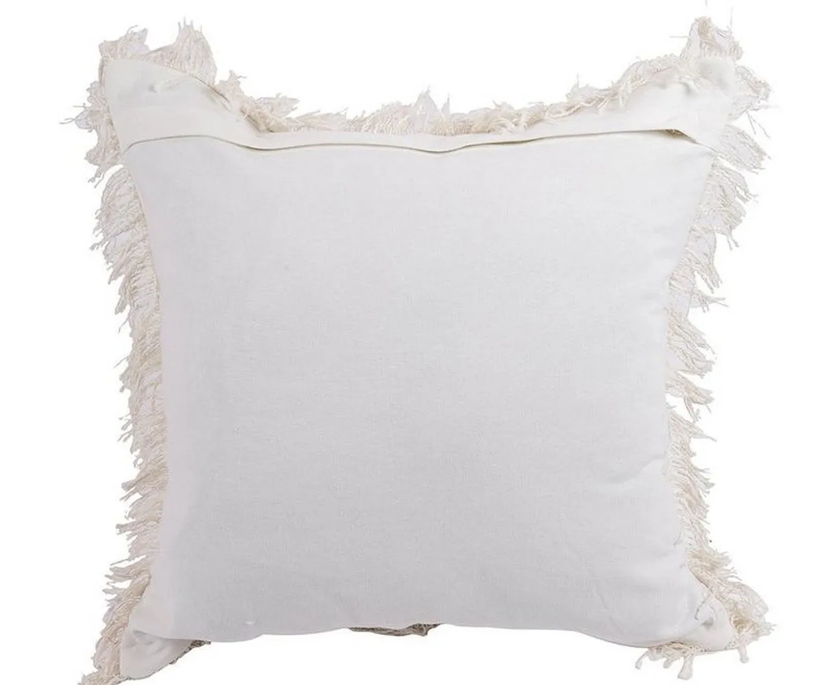 wholesale luxury product  linen  pillows cream white home decoration sofa fringe trim cushions
