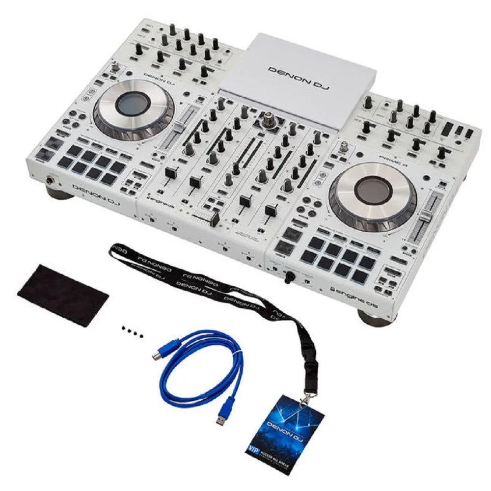 Лидер продаж Denon DJ Prime 4 белый специальный выпуск w/ UDG U 8310 BL