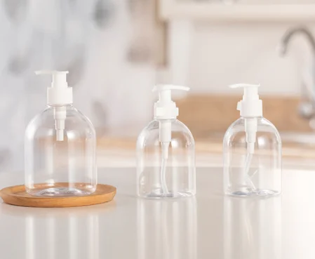 Manufacturer wholesale Empty Plastic Refillable Bottles with Pump Dispenser Pump Bottle Liquid Gel Bottle Dispenser Container