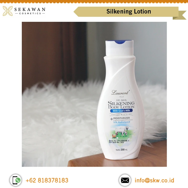 OEM Available Pure Moisturizing Whitening Lightening Goat Milk Full Body Silkening Lotion
