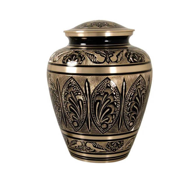 Полностью ручная гравировка Лидер продаж латунная урна для кремации новый дизайн красивые похоронные