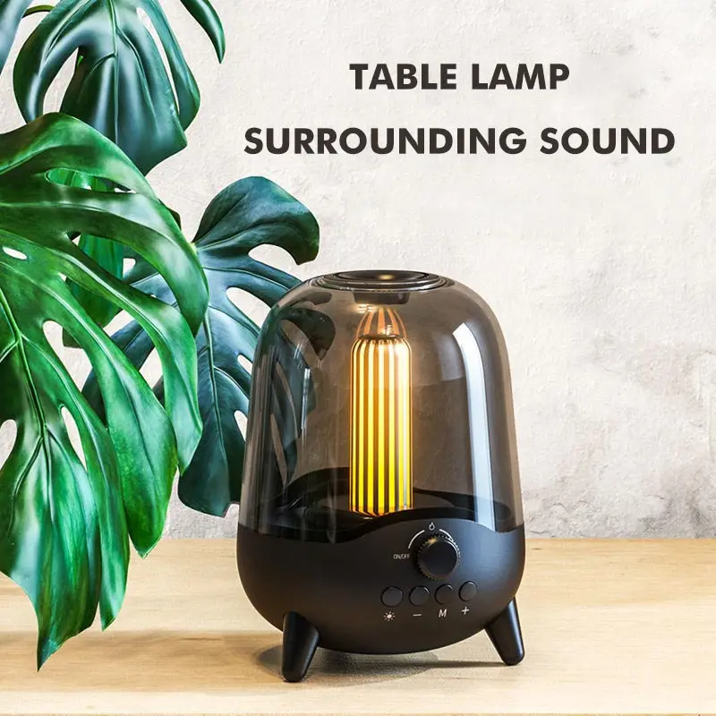 Creative Romantic Home Atmosphere Night Candle Light Lamp Wireless Mini Portable Home Speaker