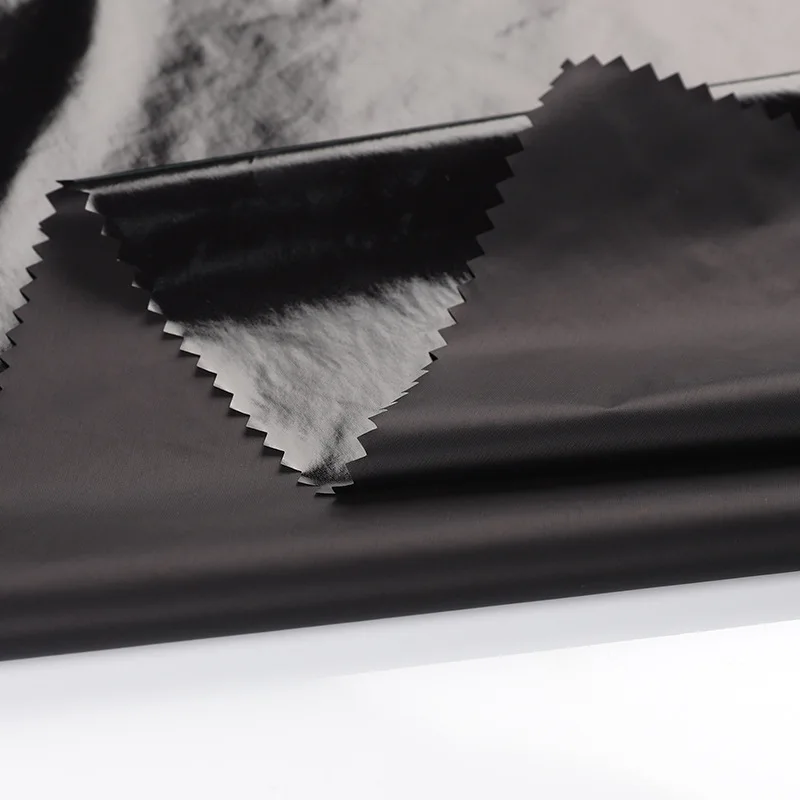 Fast Supplier Fashion Coat Fabric Dull Finished Waterproof Nylon Taffeta Shiny PU Coated