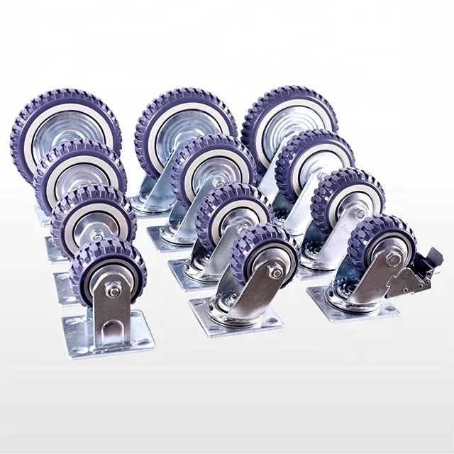 
100mm 4 Inch Industrial Cart Wheels for Swivel Locking Casters Heavy Duty Caster Wheels with Brake 
