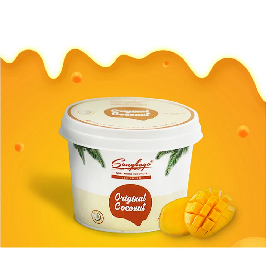 High Quality Good Taste Pasteurised Coconut Milk 100ml Cup Mango Coconut Ice Cream