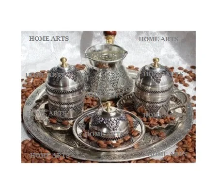 Newest Design Aluminium Tea Cup And Saucer Silver Color Customized Shape And Size Restaurant Cup Saucer Set