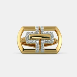 18k Gold Plated Round Diamond Cufflinks For Men White Lab Grown Diamond Men Accessories Best Anniversary Gift For Him by Ritzin