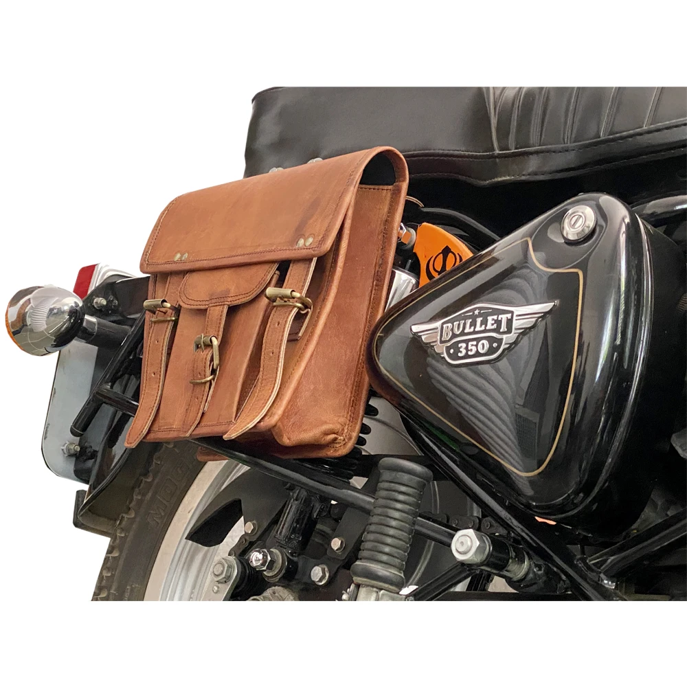 Custom Vintage Cowhide Crazy Horse Genuine Leather Satchel Crossbody Messenger Bags Genuine Leather Motorcycle Side Bags For Men