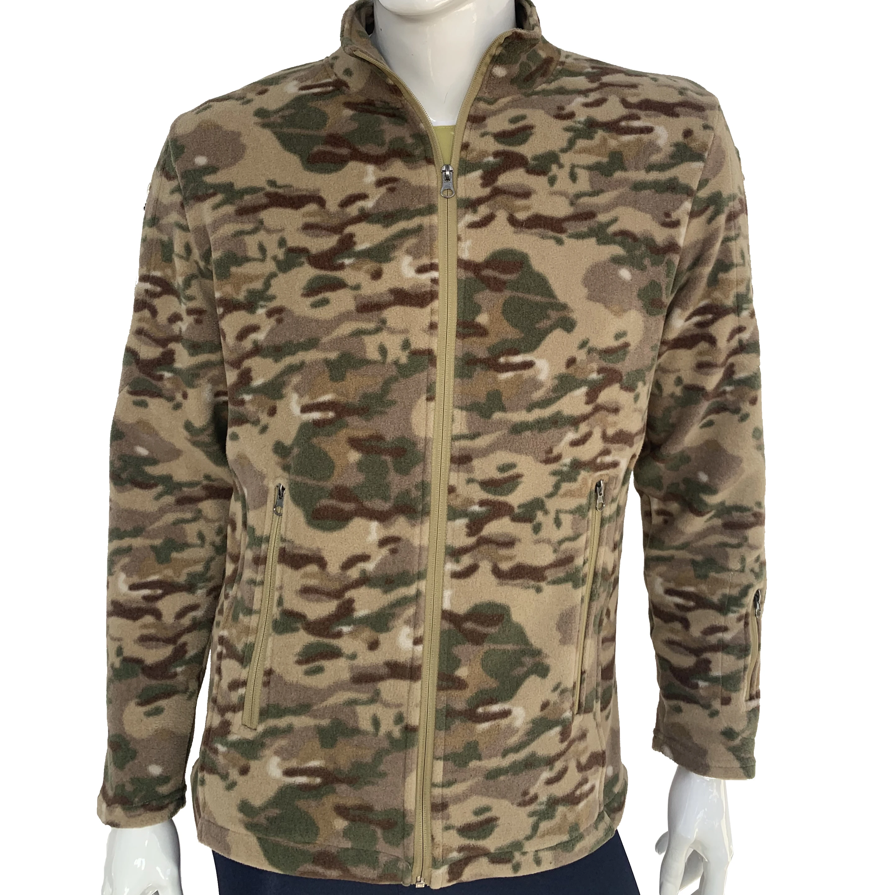 Outdoor Tactical Warm Polyester Polar Fleece Jacket Coat with Your Customized Logo and Brand OEM Service