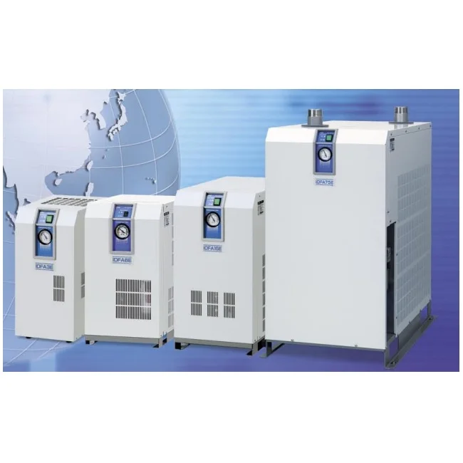 
SMC Refrigerated Air Dryer For use in Europe, Asia and Oceania with CE marking Single-phase 230 VAC (50 Hz) IDFAXXE 