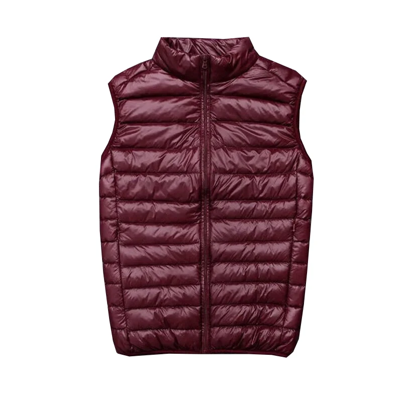 Winter Men Duck Down Vest 2021 Coat Ultra light Sleeveless Puffer Vest Jacket Ultra-Thin Warm Lightweight down Jacket Waistcoat