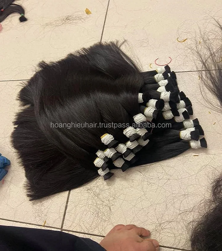 Best sell BULK hair unprocessed, 100% Vietnamese human hair, full cuticle aligned , very thick, wholesale prices