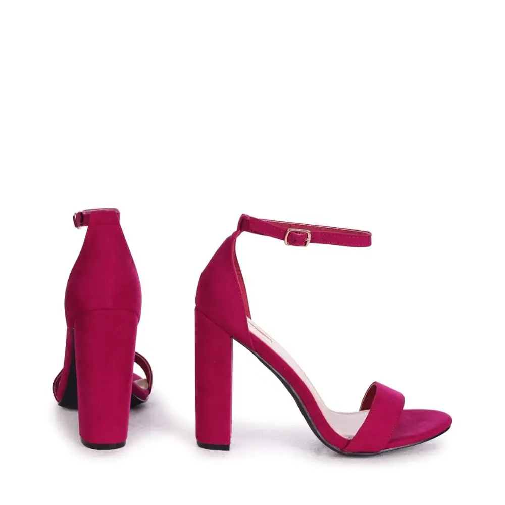 Good quality and cheap price women open toe block heels ankle strap sandals shoes ladies evening shoe