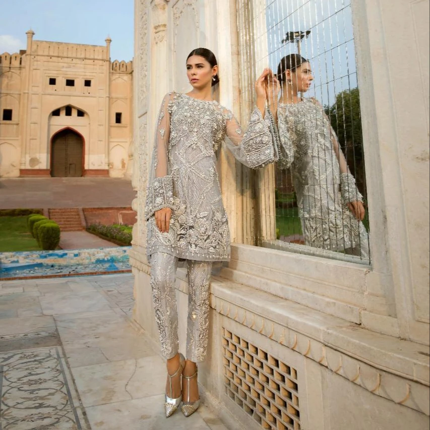 Modern Pakistani and Indian Straight salwar kameez suits designer ethnic pakistani Suit