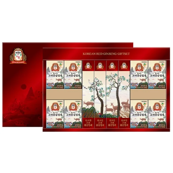 [Cheongoin] подарочный набор из корейского красного женьшеня (корейский красный женьшень Honeyed 30gx4 + корейский 15gx8)