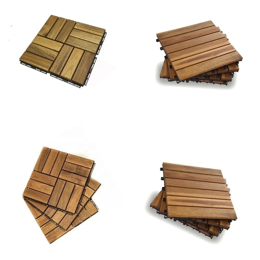 Плетеная напольная плитка из дерева акации, пластиковая композитная напольная плитка из древесины или пластиковая напольная плитка B6433
