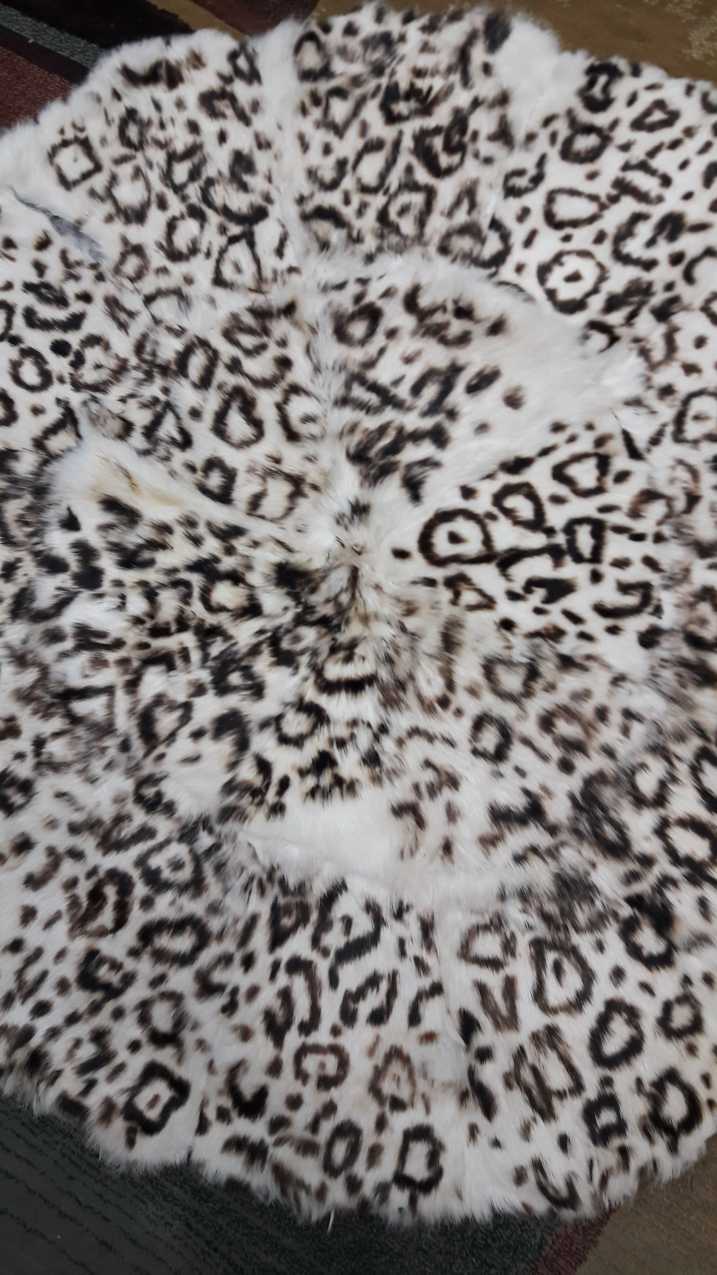 Leopard Pattern Rabbit Fur Rug