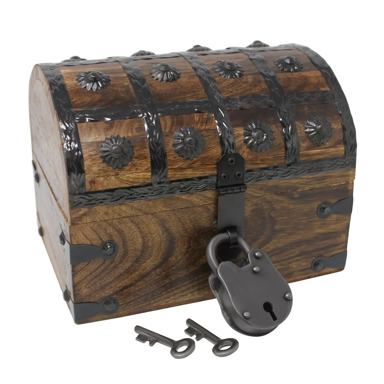 Винтажная деревянная коробка для хранения сокровищ