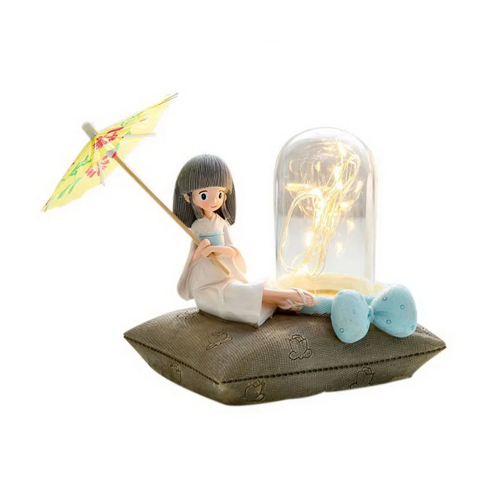 Japanese Lovely Doll Toys Premium Quality Ornaments Office, Bedroom Kimono Stars Lights White Fashion Girls Plastic Gentle Meow
