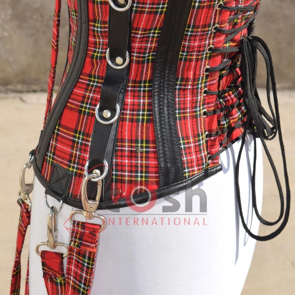 COSH CORSET Underbust Steelboned Waist Shaper Tightlacing Fitted Tartan Plaid Corset Sexy lingerie Valentine Corset Bustier