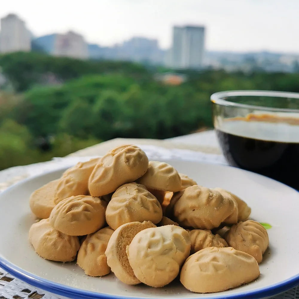 
The Traditional Nyonya Kuih Bangkit Coconut Milk Tapioca Cookies Charcoal Melt In The Mouth 