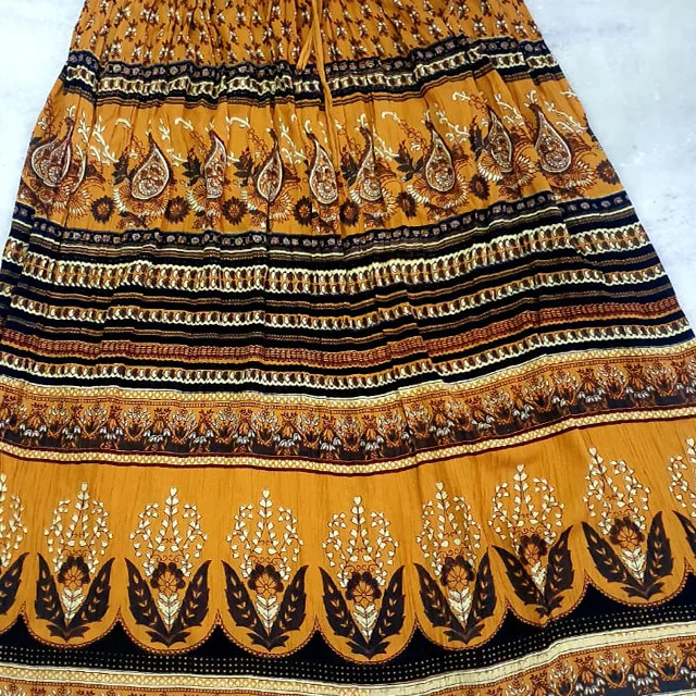 Женская юбка с цветочным принтом 36 дюймов эластичный пояс и застежка на шнурке OEM