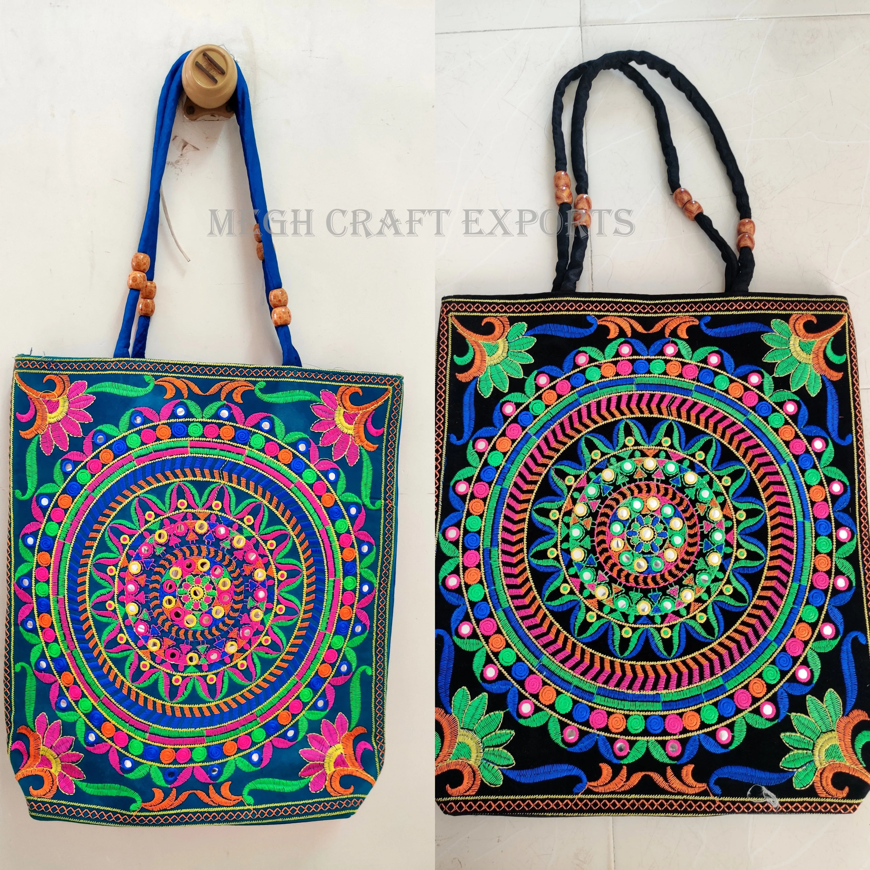Indian Wholesale Banjara Handbags- Ethnic Vintage Tribal Kutch Handwork Handbags-Boho Bag /Beach Bag/Embroidery Suzani Handbag