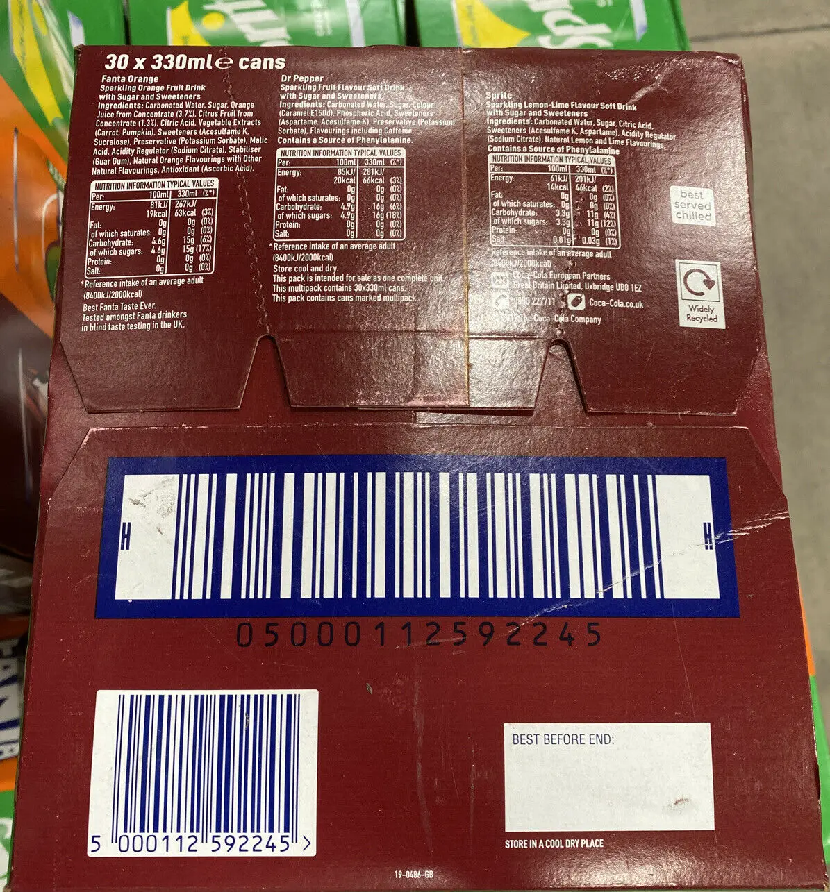 Soft Drinks- Coca Cola/ Diet Coke/ Sprite/ Fanta/ Pepsi from France