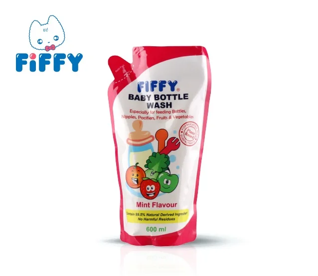 (600 мл) fiffy Детские растительного происхождения мятным вкусом детских бутылочек фруктовых и овощных моющую жидкость запасной блок