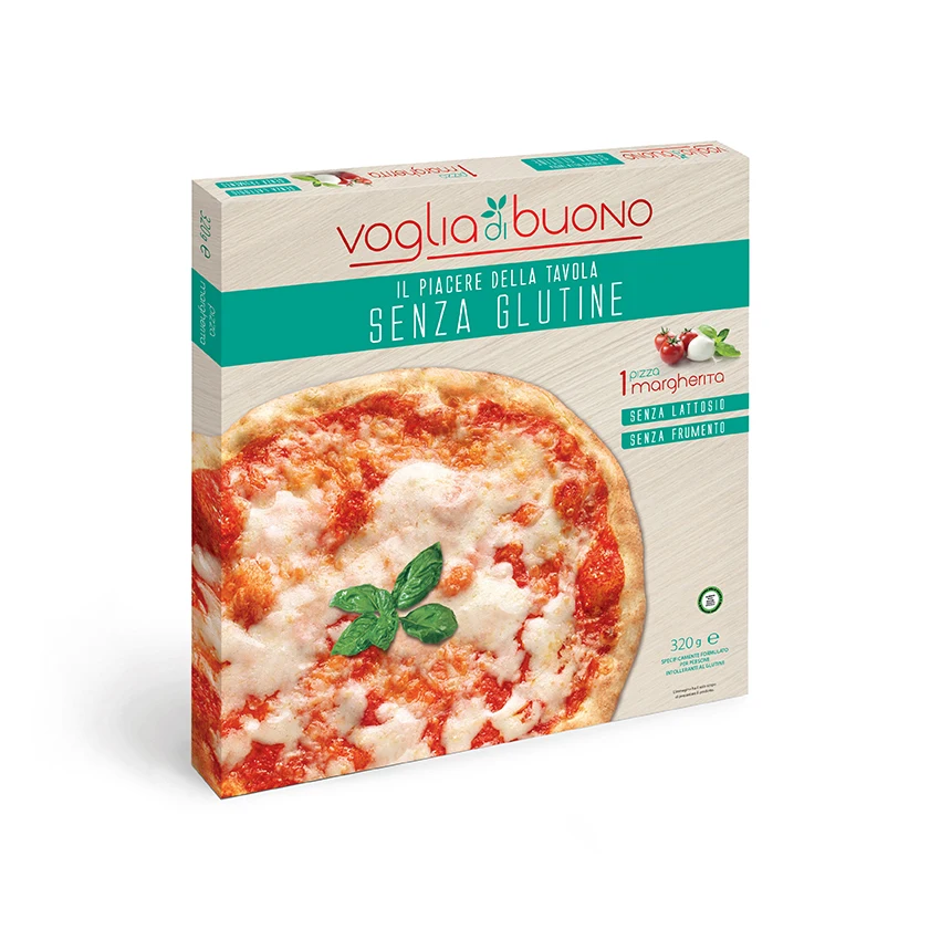 
BEST QUALITY OEM ITALIAN FROZEN PIZZA MARGHERITA GLUTEN FREE, WHEAT FREE, LACTOSE FREE 280G FOR MARKET 