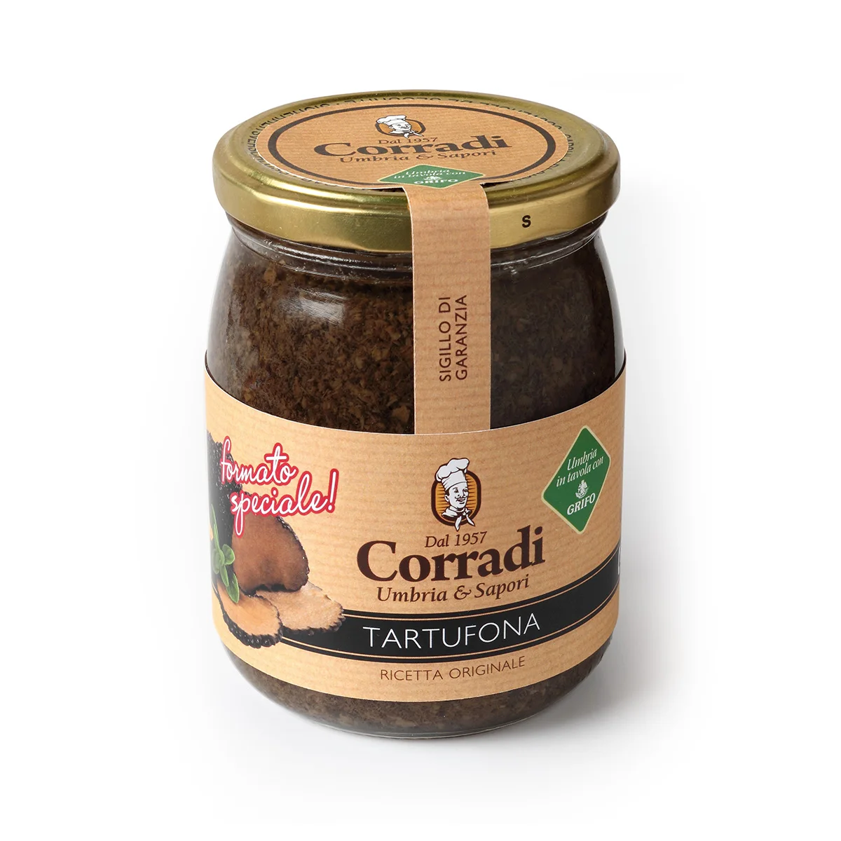 TOP QUALITY DELICIOUS BLACK TRUFFLE BASED SAUCE 480g TARTUFONA FOR ITALIAN PASTA