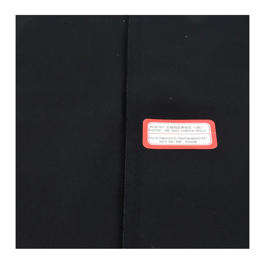 Wholesale comfort uniform workwear trouser fashion elastic Cotton 4 way stretch fabric 92% cotton 8% spandex