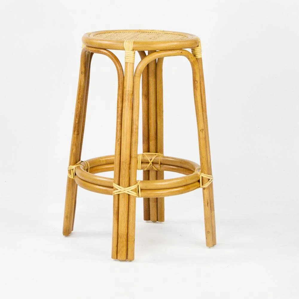 New Rattan Stool Chair Furniture, Rattan Bar Stool Wholesale in Vietnam
