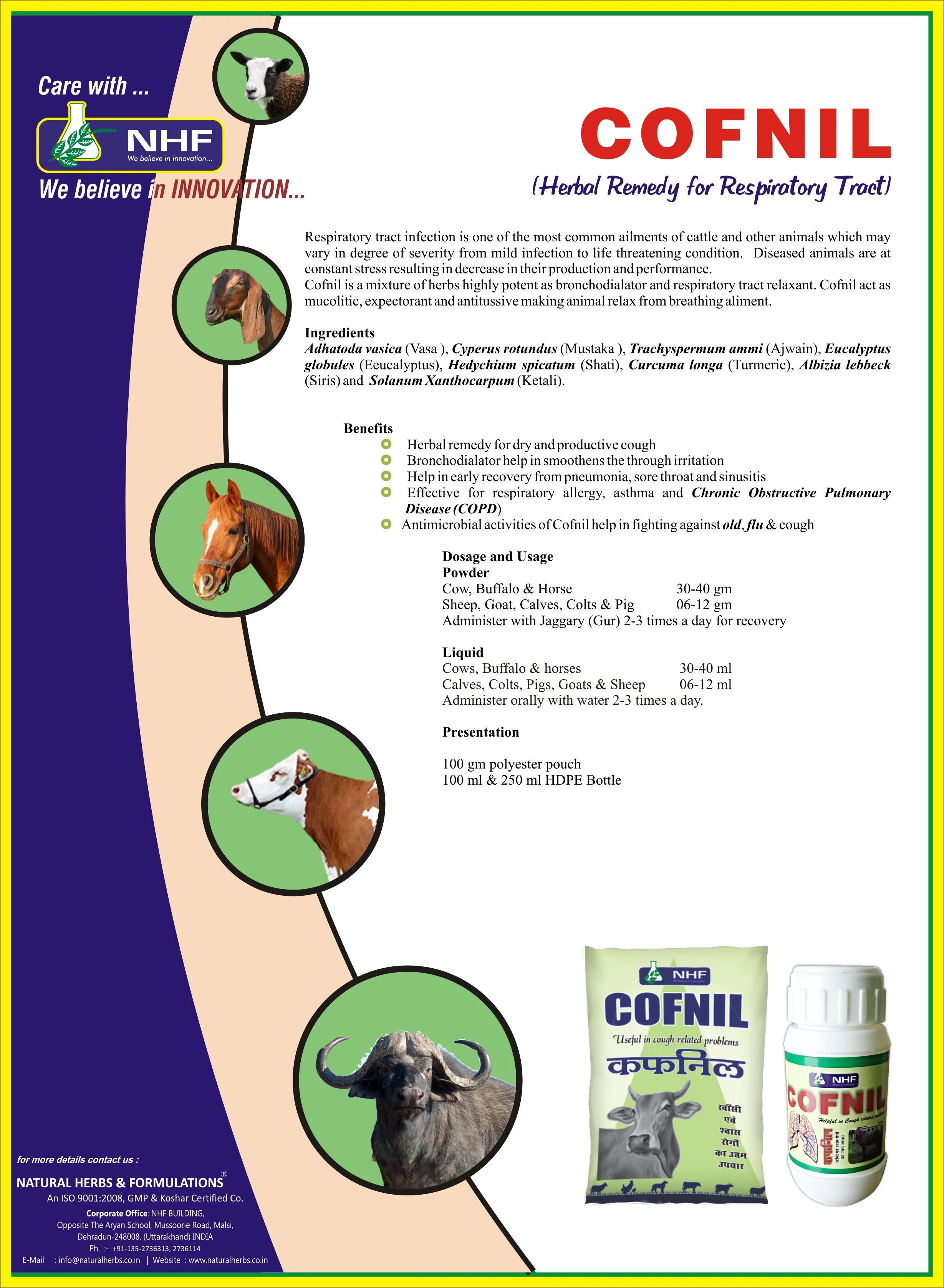 Respiratory diseases in Cattle Supplement for Animal Health