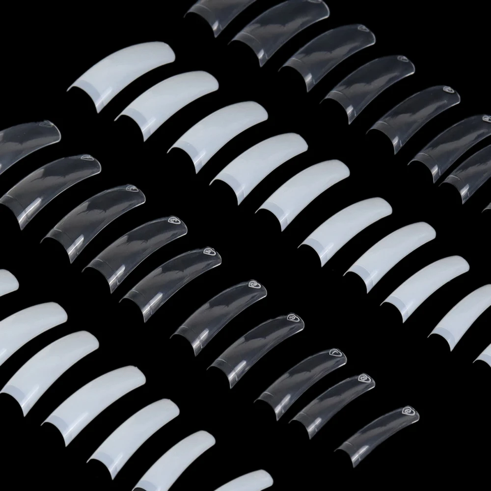 550Pcs Half Cover C Curve Press On Nails Fingernails Nail Tips Salon For Women Finger Coffin False Acrylic Artificial Fingernail